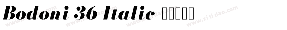 Bodoni 36 Italic字体转换